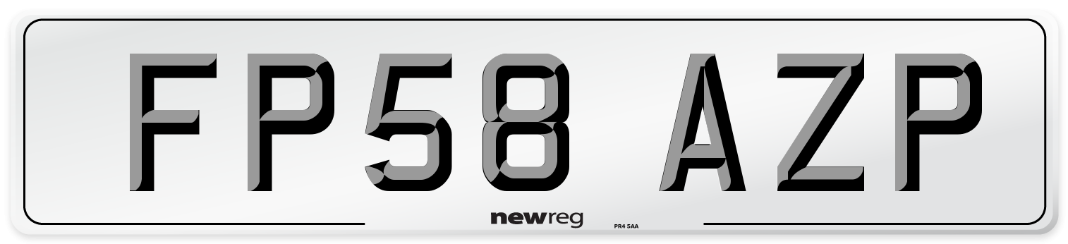 FP58 AZP Number Plate from New Reg